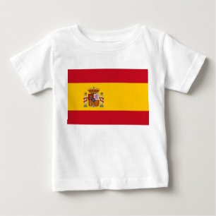 T-shirt bébé avec drapeau d'Espagne
