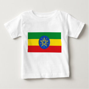 T-shirt bébé avec drapeau d'Ethiopie