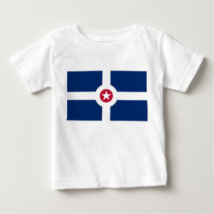 T-shirt bébé avec drapeau d'Indianapolis City, USA