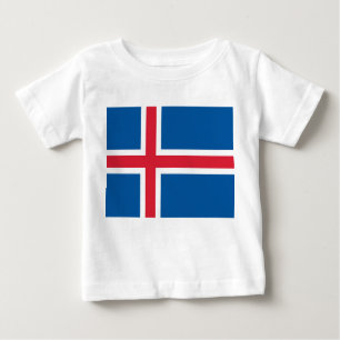 T-shirt bébé avec drapeau d'Islande