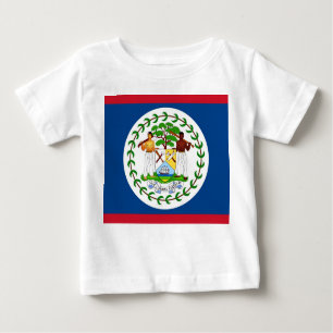 T-shirt bébé avec drapeau du Belize