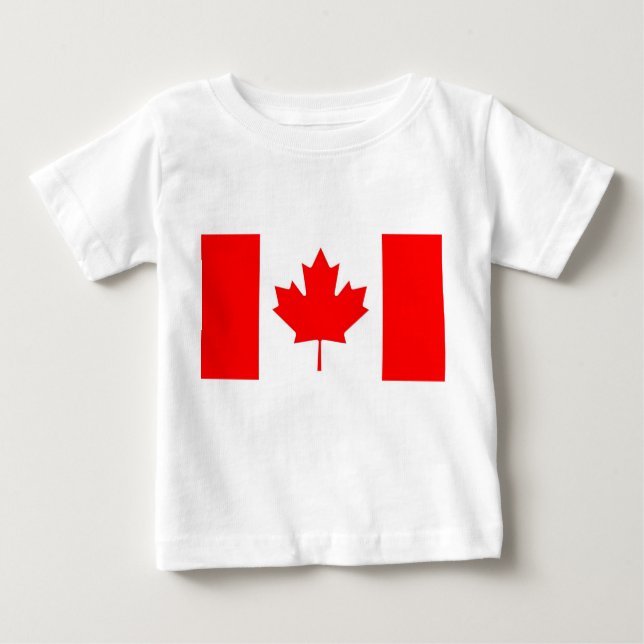 T-shirt bébé avec drapeau du Canada (Devant)