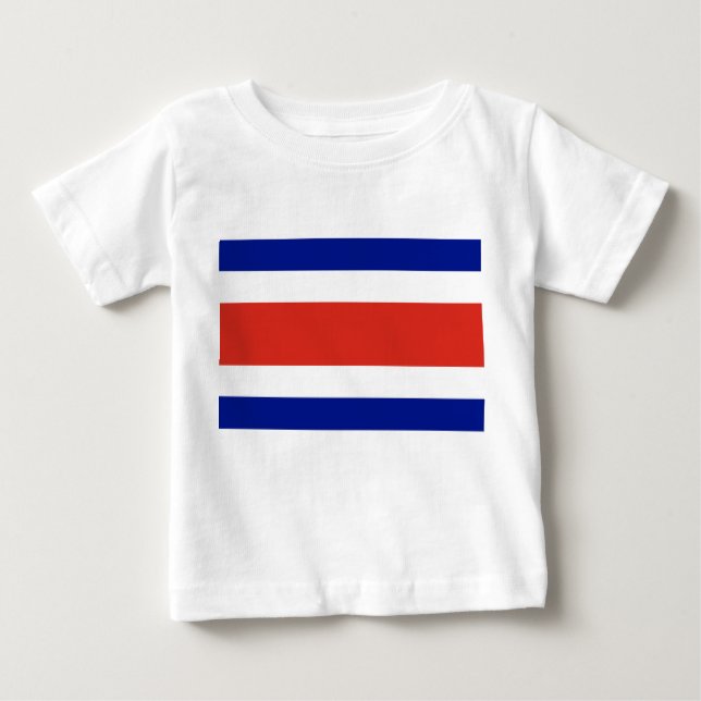 T-shirt bébé avec drapeau du Costa Rica (Devant)