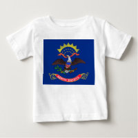T-shirt bébé avec drapeau du Dakota du Nord