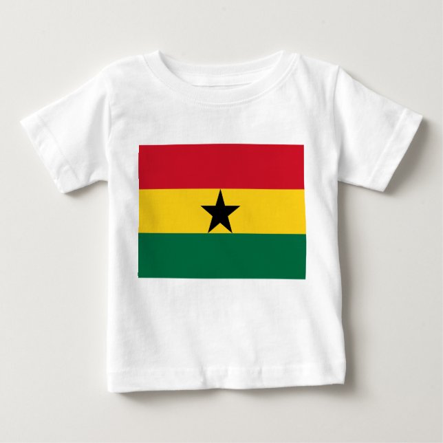 T-shirt bébé avec drapeau du Ghana (Devant)
