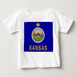 T-shirt bébé avec drapeau du Kansas