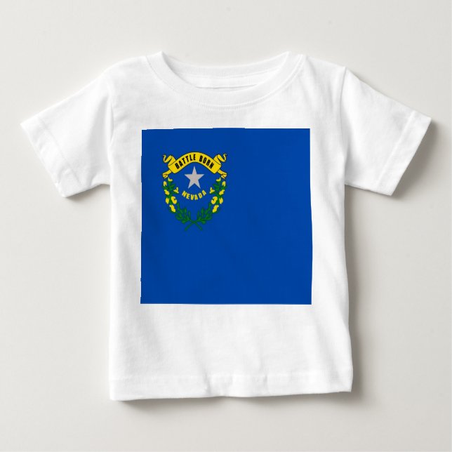 T-shirt bébé avec drapeau du Nevada (Devant)