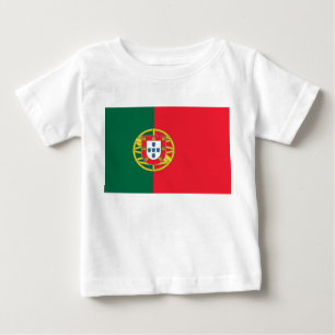 T-shirt bébé avec drapeau du Portugal
