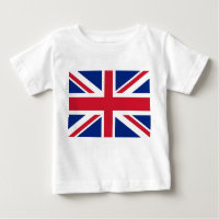 T-shirt bébé avec drapeau du Royaume-Uni