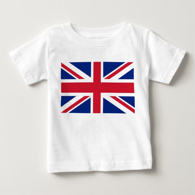 T-shirt bébé avec drapeau du Royaume-Uni (Devant)