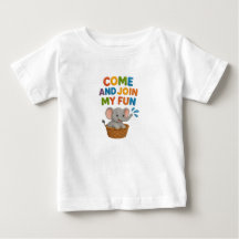 T-shirt bébé avec drôle Elephant