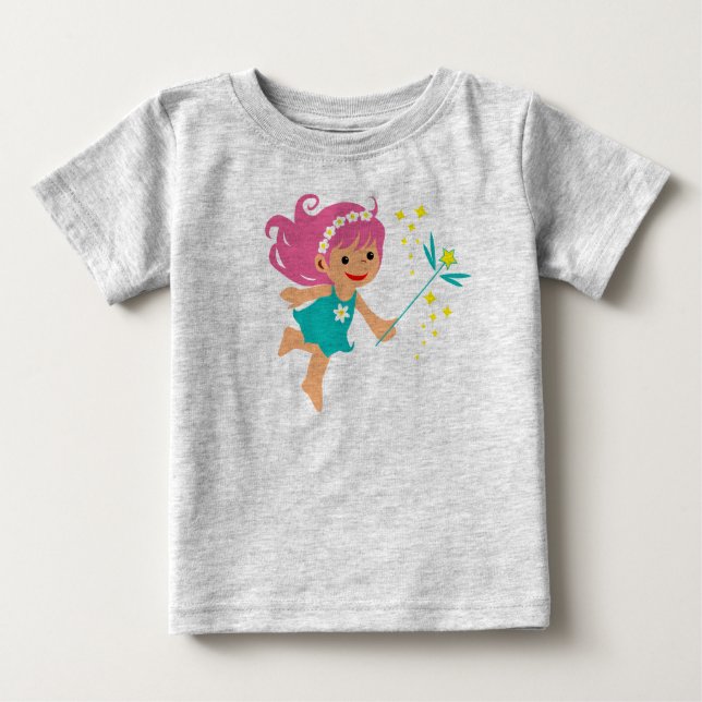 T-shirt bébé avec fille fée (Devant)