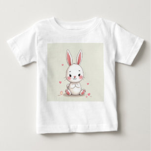 t-shirt bébé avec illustration de lapin