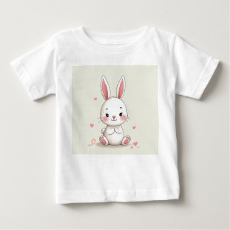 t-shirt bébé avec illustration de lapin