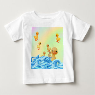 T-shirt bébé avec mère et bébé canard