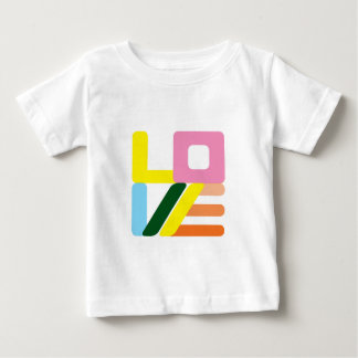 T-shirt bébé/bébé de couleur multiple AMOUR