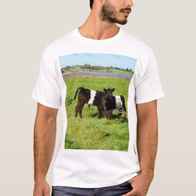 T-shirt Bébé Belted Vaches Galloway Dans Le Pays, (Devant)