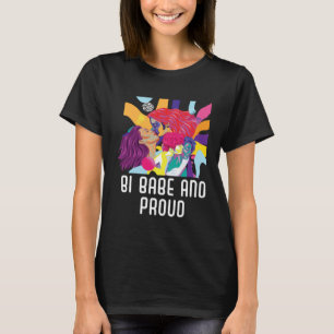 T-shirt Bébé Bi et fière de la fierté bisexuelle arc-en-ci