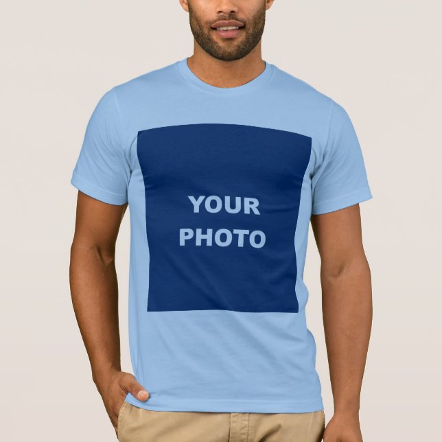 T-shirt Bébé bleu Ajouter votre image photo logo photo (Devant)