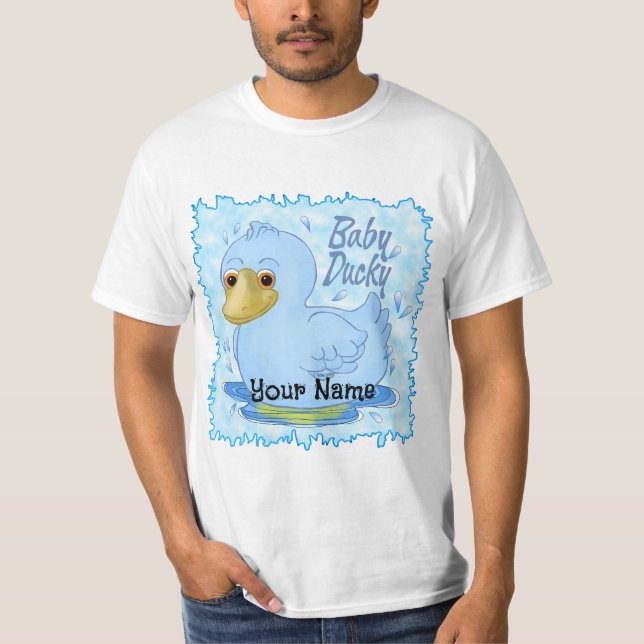 T-shirt Bébé bleu canard (Devant)