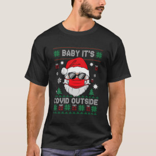 T-shirt Bébé C O V I D Dehors Père Noël Vilain Noël S