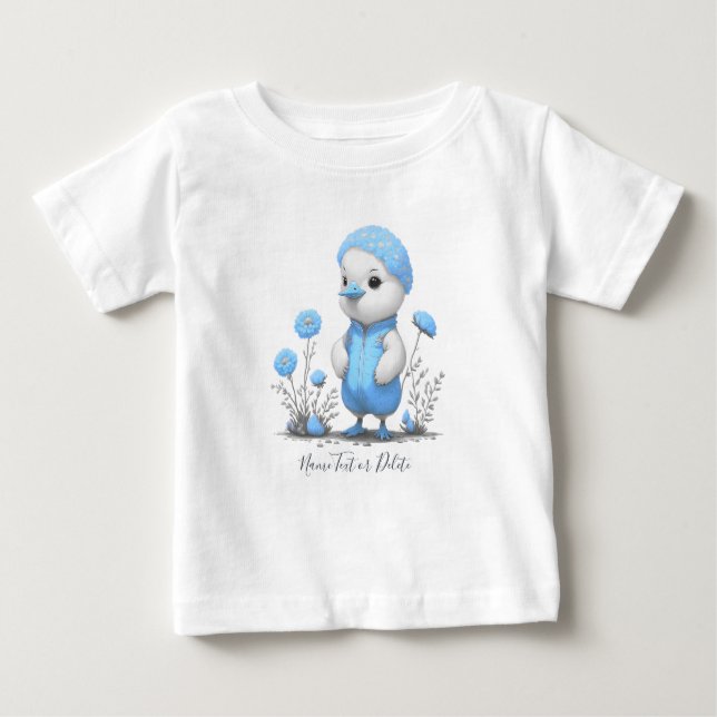 T-Shirt Bébé Canard Bleu (Devant)