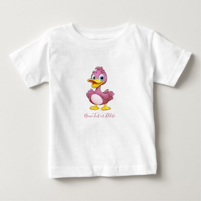 T-Shirt Bébé Canard Rose (Devant)
