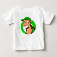 T-shirt bébé caricature chimpanzé