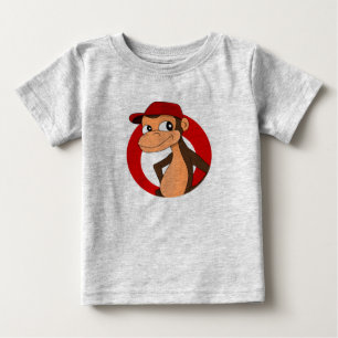 T-shirt bébé caricature chimpanzé