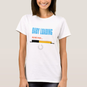 T-shirt Bébé Chargement Maternité Tee, Baby shower drôle