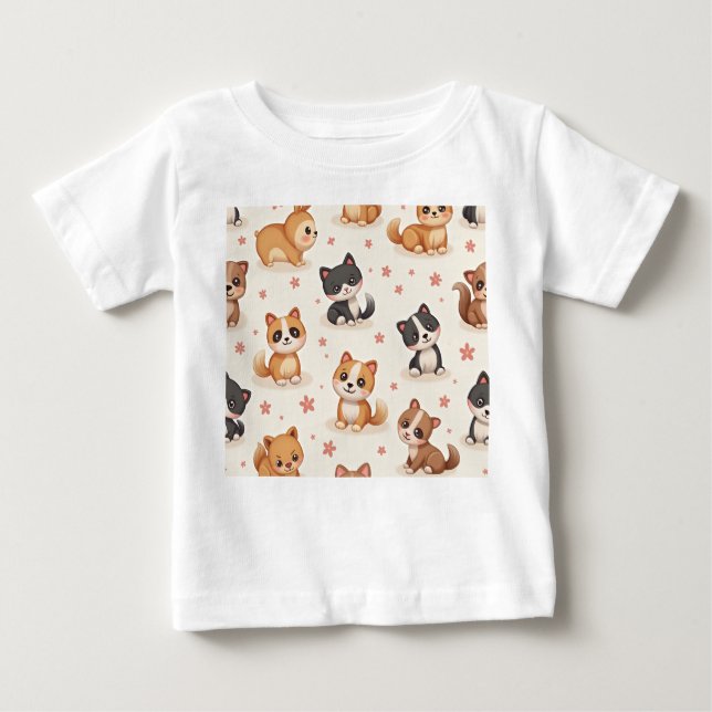 t-shirt bébé chien (Devant)