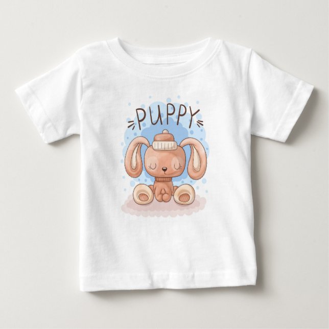 T-shirt bébé chiot mignon (Devant)