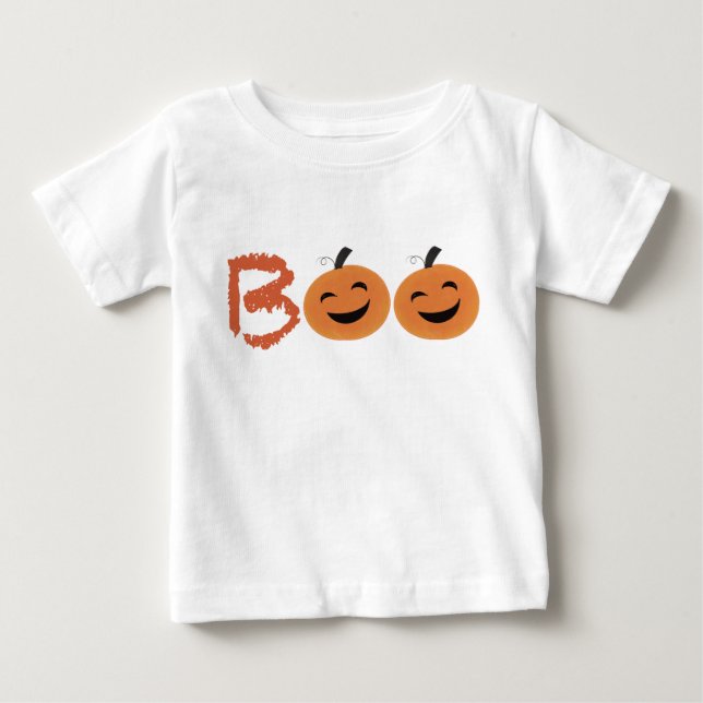 T-shirt bébé Citrouille mignon 1er Halloween (Devant)
