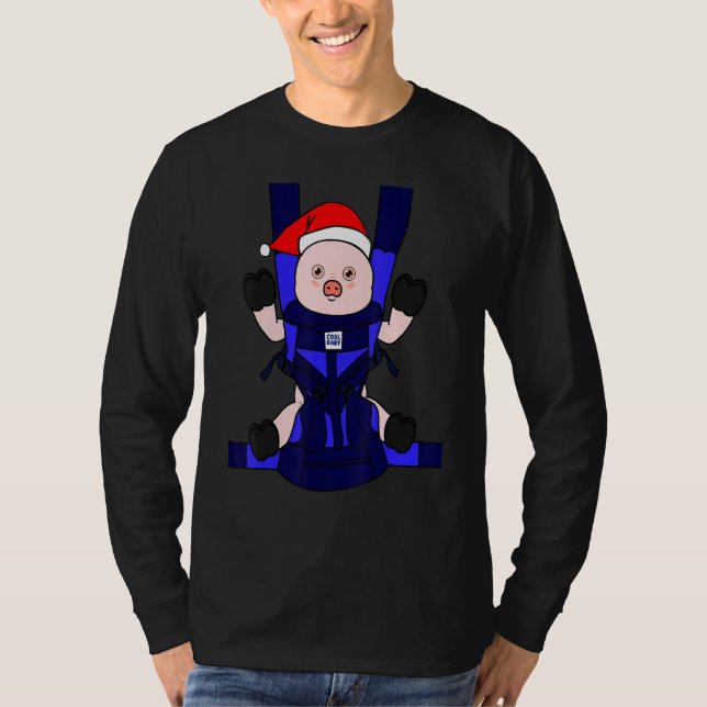 T-shirt Bébé Cochon Père Noël drôle mignonne fermière ferm (Devant)