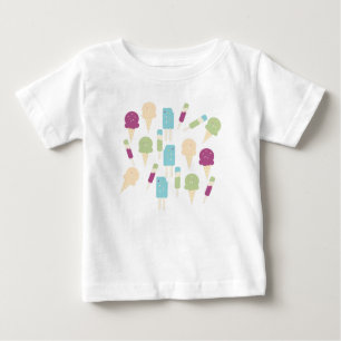 T-shirt bébé crème glacée colorée d'anniversaire