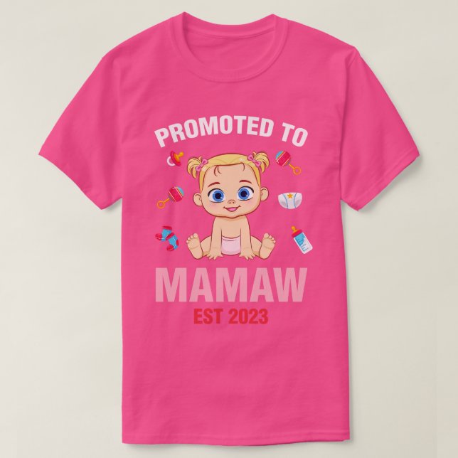 T-shirt Bébé Cute Promu À Mamaw Est 2023 Anniversaire (Design devant)