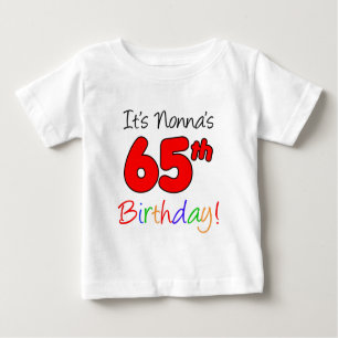 T-shirt bébé de 65e anniversaire de Nonna