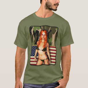 T-shirt Bébé de bikini de Camo d'Américain