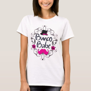T-shirt Bébé de Bunco avec le casquette supérieur rose et