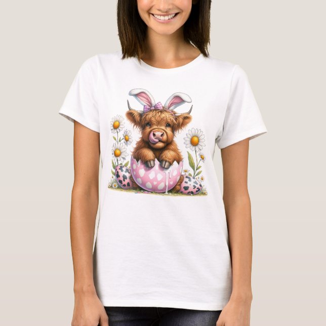 T-shirt Bébé de Pâques drôle vache (Devant)