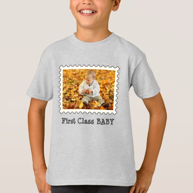 T-shirt BÉBÉ DE PREMIÈRE CLASSE Meilleur bébé photo horizo (Devant)