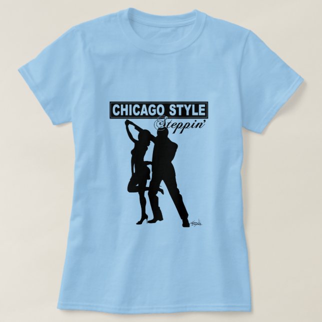 T-shirt Bébé de Steppin de style de Chicago - silhouette (Design devant)