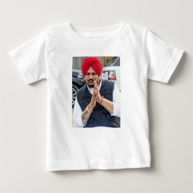 T-shirt bébé design avec Sidhu Moose Wala Photo (Devant)