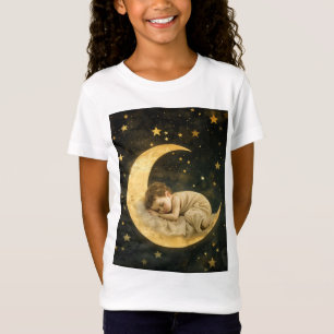T-Shirt Bébé dormant sur la Lune