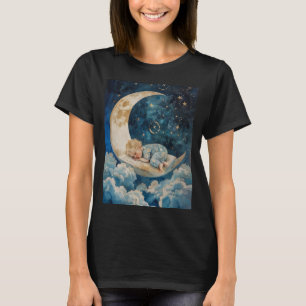 T-shirt Bébé dormant sur la Lune