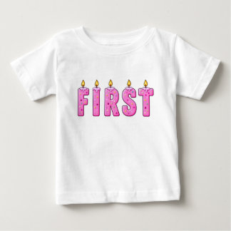 T-Shirt Bébé Double Face pour Premier Anniversaire