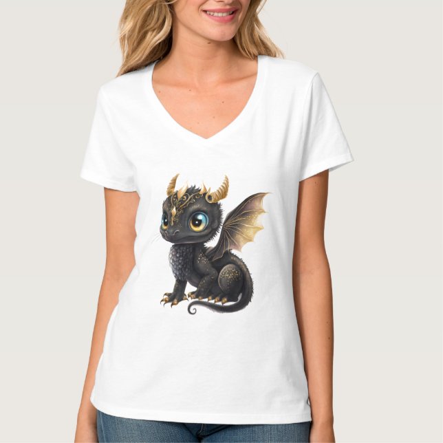 T-shirt Bébé Dragon adorable (Devant)