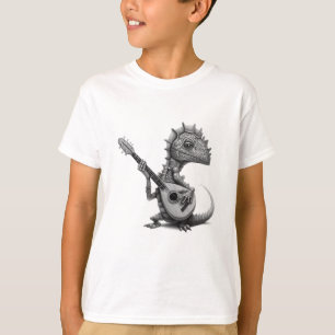 T-shirt bébé dragon jouant de la guitare