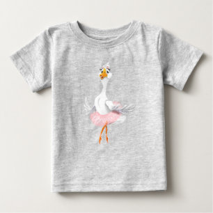 T-shirt bébé drôle avec Ballerina Duck