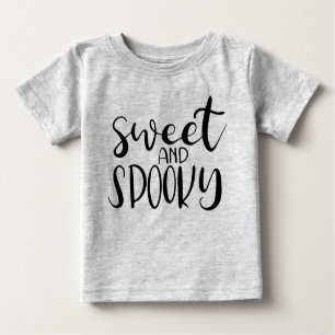 T-Shirt Bébé Éffrayant Et Doux D'Halloween